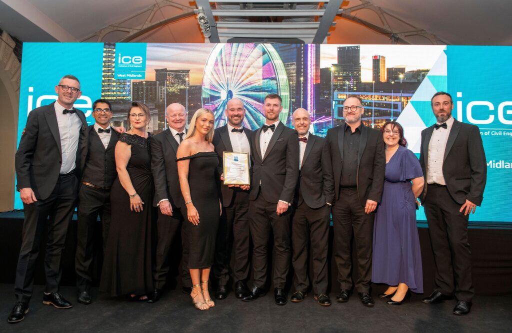 Coffey UK and Severn Trent Team with their highly commended award for their work on Loggerheads sanatorium STW