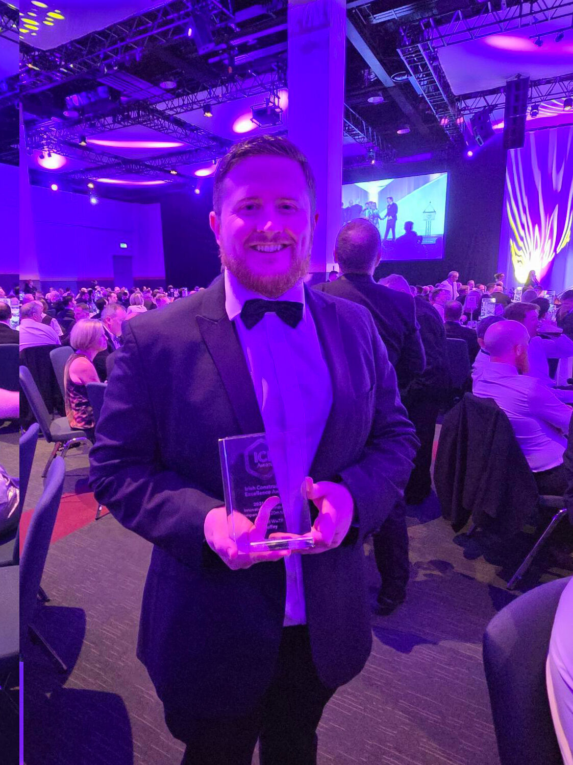 Coffey wins the Irish Construction Excellence Award for Innovation in Construction, for the Einfield WWTP. Project manager David Rynne