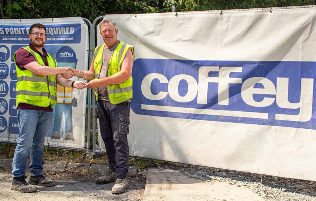 Gerry Campbell receiving the Coffey 'Do It Together' award