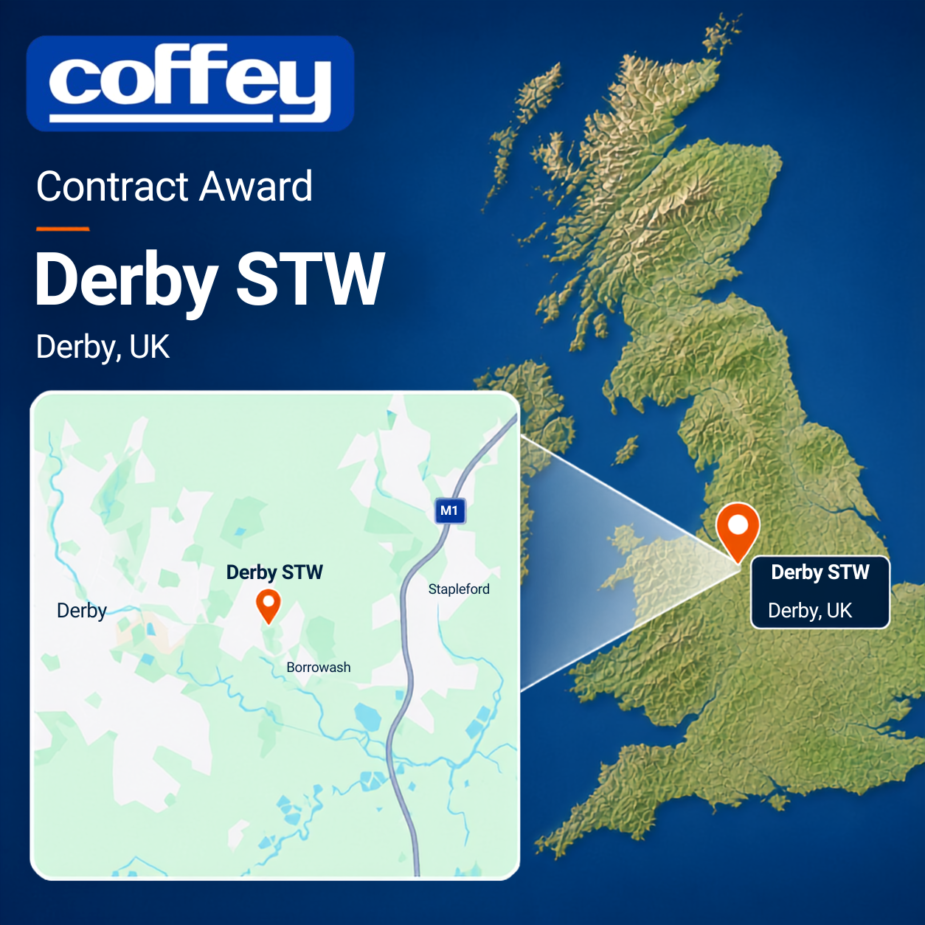 Coffey has secured the Derby STW Upgrade contract, delivering key infrastructure improvements for Severn Trent Water.