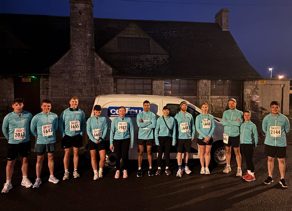 Coffey teams came together to support Croí, raising over €600 through a 5K Night Run and charity coffee morning