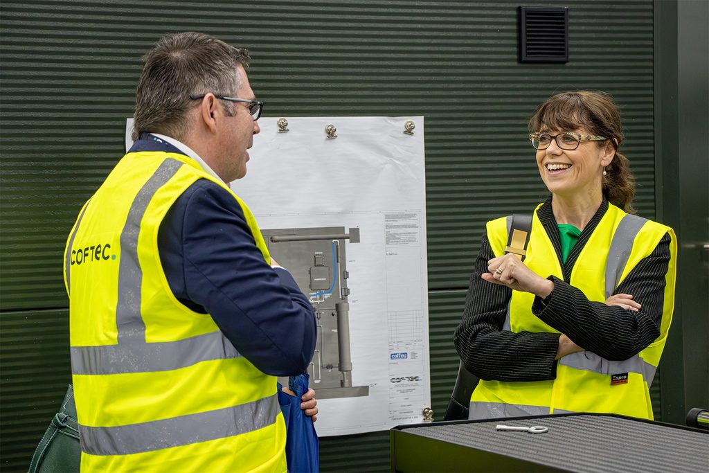Joe Gleeson, Coftec Managing Director, welcoming Enterprise Ireland to Coftec  